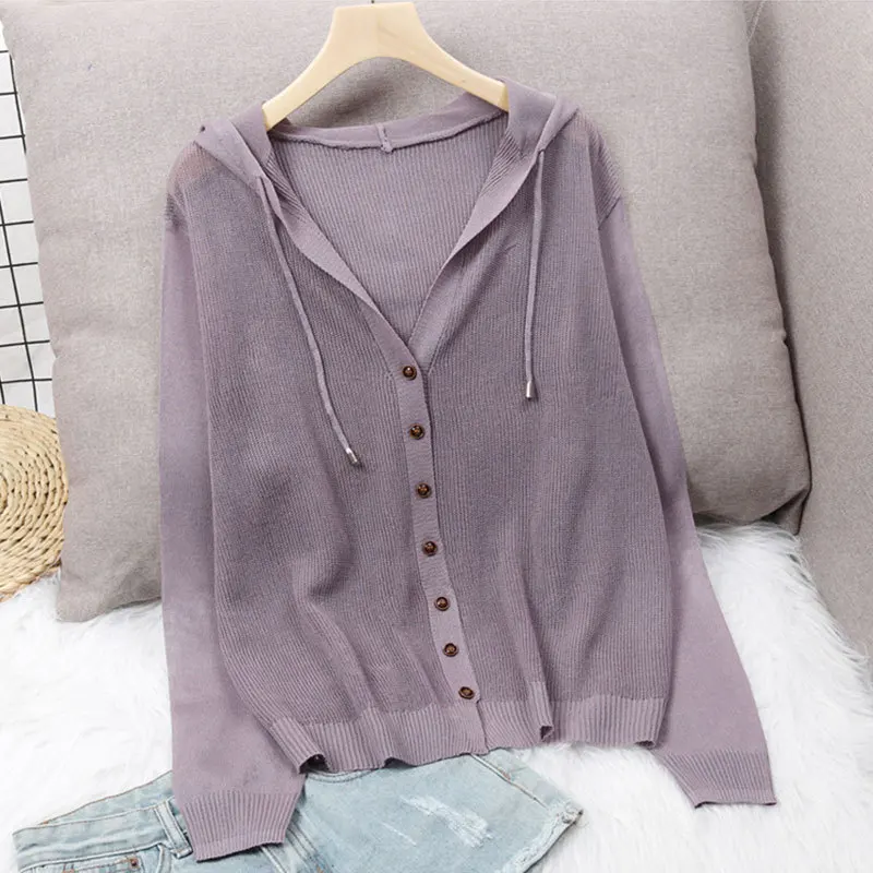 Summer with 2024 Hats Coat New Style Outer Ice Loose Thin Matching Sun Protection Cardigan Top Women's Knitted Hollow-out Empty