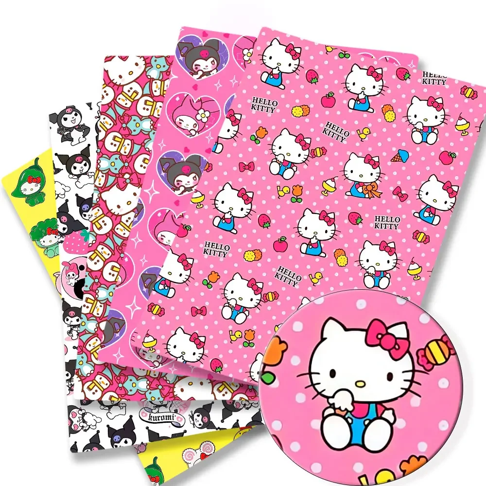 Hello Kitty 140x50CM Cartoon cotton fabric Patchwork Tissue Kid Home Textile Sewing Doll Dress Curtain Polyester cotton Fabric