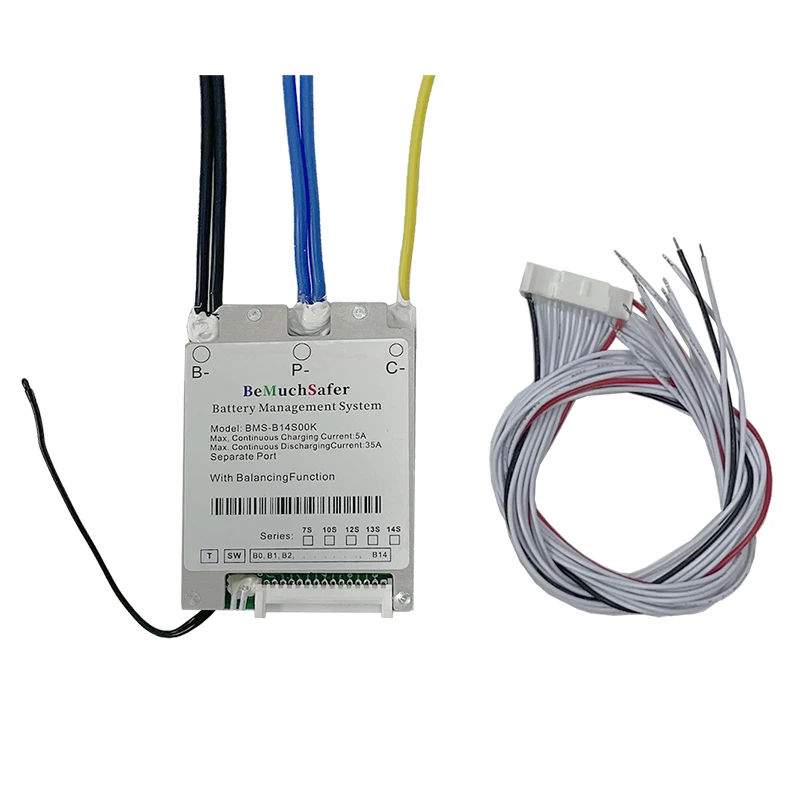 BeMuchSafer 13S 14S 30A 35A Batterie BMS 7S 10S 12S 35A BMS 24V 36V 43,2 V 48V 52V PCM Mit Ausgleich Funktion für DIY E-Bike