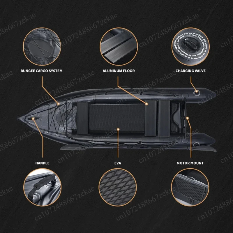 Customizable Outdoor Water Craft,PVC Inflatable Fishing Kayak Boat