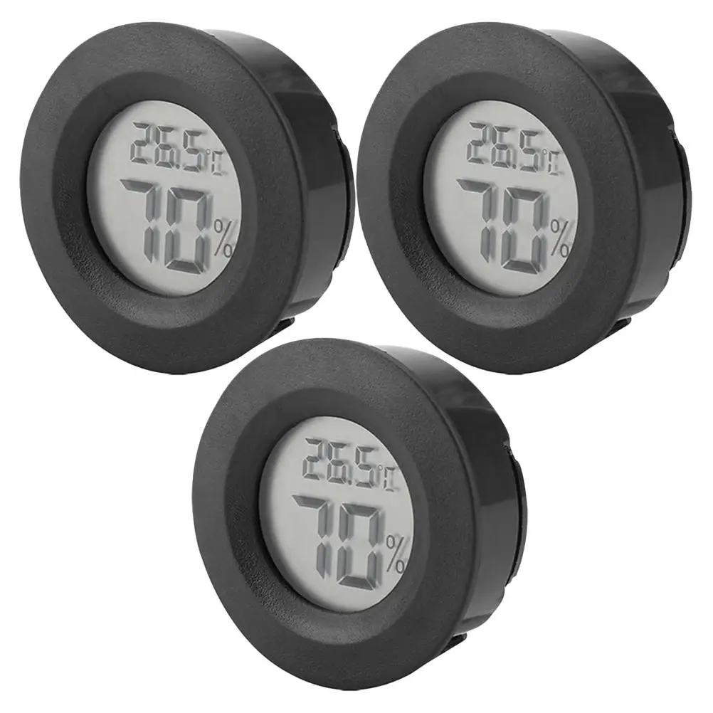 

3 Pcs Thermometer Digital Humidity Reptile Temperature and Mini Hygrometer Gauge for Plants