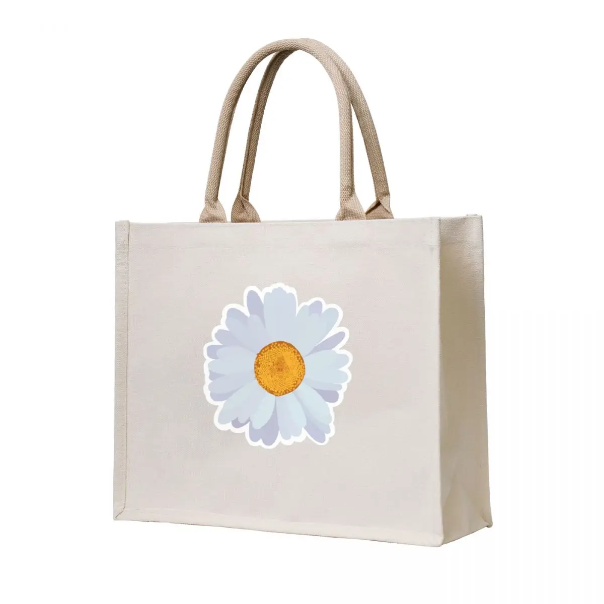 

White daisy Tote Bag canvas shopping bag Cloth bags shopping trolley bag