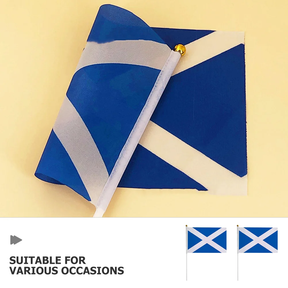 10 قطعة أعلام اسكتلندية محمولة باليد براعة دقيقة لمهرجانات المهرجانات والمناسبات المدرسية أعلام اسكتلندا للاحتفال #2