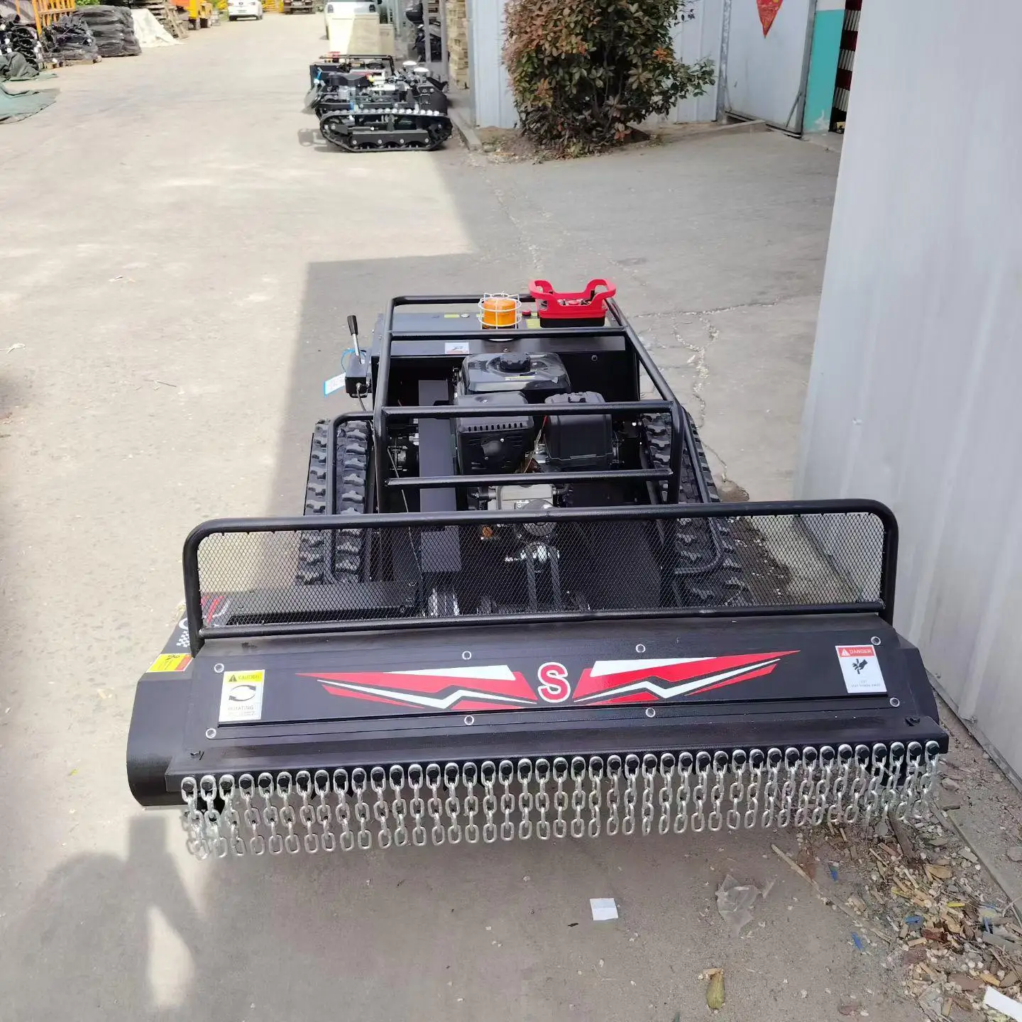 CE Certified 9HP Remote Control Lawn Mower Crawler Tracked All Terrain Robot Mower for Slope & Farm Use