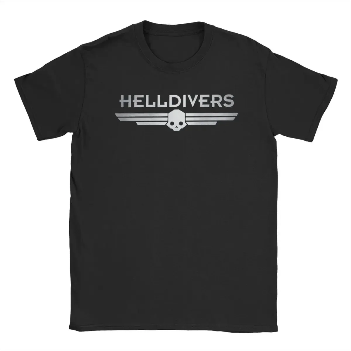 

Crew Neck Short Sleeve T Shirts Gift Idea Tops Helldivers Logo T-Shirt Men Video Game Fashion Pure Cotton Tee Shirt