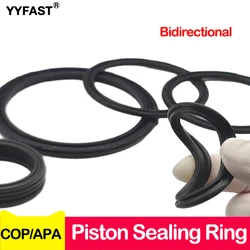 NBR SC Cylinder Seal, COP Type Bidirectional Piston Sealing Ring, Pneumatic, Air Seal, Cylinder Wear-Resistant Rubber Pad