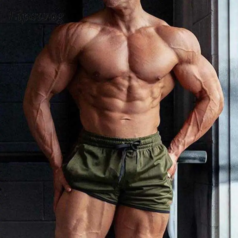 

Спортивные повседневные шорты для спортзала, мужские весенне-летние модные однотонные шорты на шнурке, дышащие облегающие мужские шорты для фитнеса