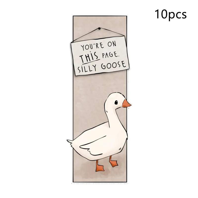 كارتون أوزة قراءة المرجعية صفحة كليب الهدايا الحيوانات الأليفة كتاب علامة الأوز عاشق الهدايا لمحبي الكتاب الطلاب المعلم القراءة