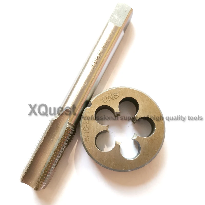 

2pcs HSS Unified thread Left Hand tap and die set unc 9/16 9/16-12 LH Fine thread taps Dies sets UNF 9/16-18 9/16-20 UNC9/16