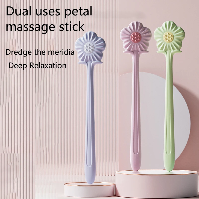 Dual Use Petal Massage Stick Dredging the Channel Tap the Shoulders, Neck, Back, and Legs Deep Relaxation Guasha Stick Tools