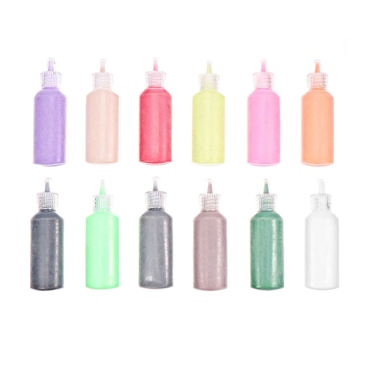 12 Pcs Colored Sand Material DIY Painting Materials Kid's Handmade Bottled Craft Gift for Kids Art Kits Children's Set