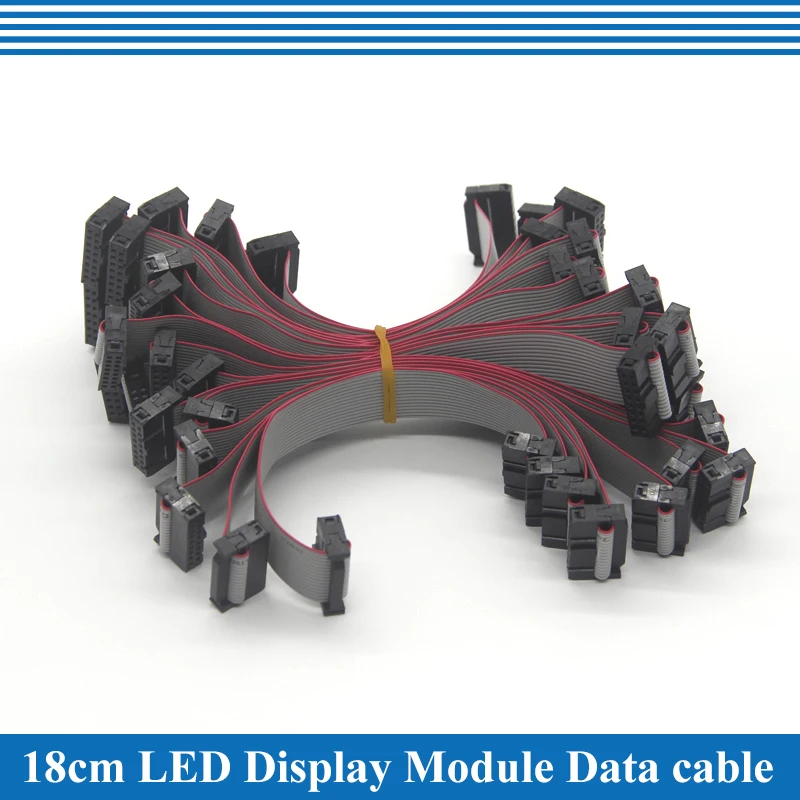 

20pcs/lot Tinned Copper LED display 16Pin Ribbon cable connect hub flat cable signal transmit data line adapter