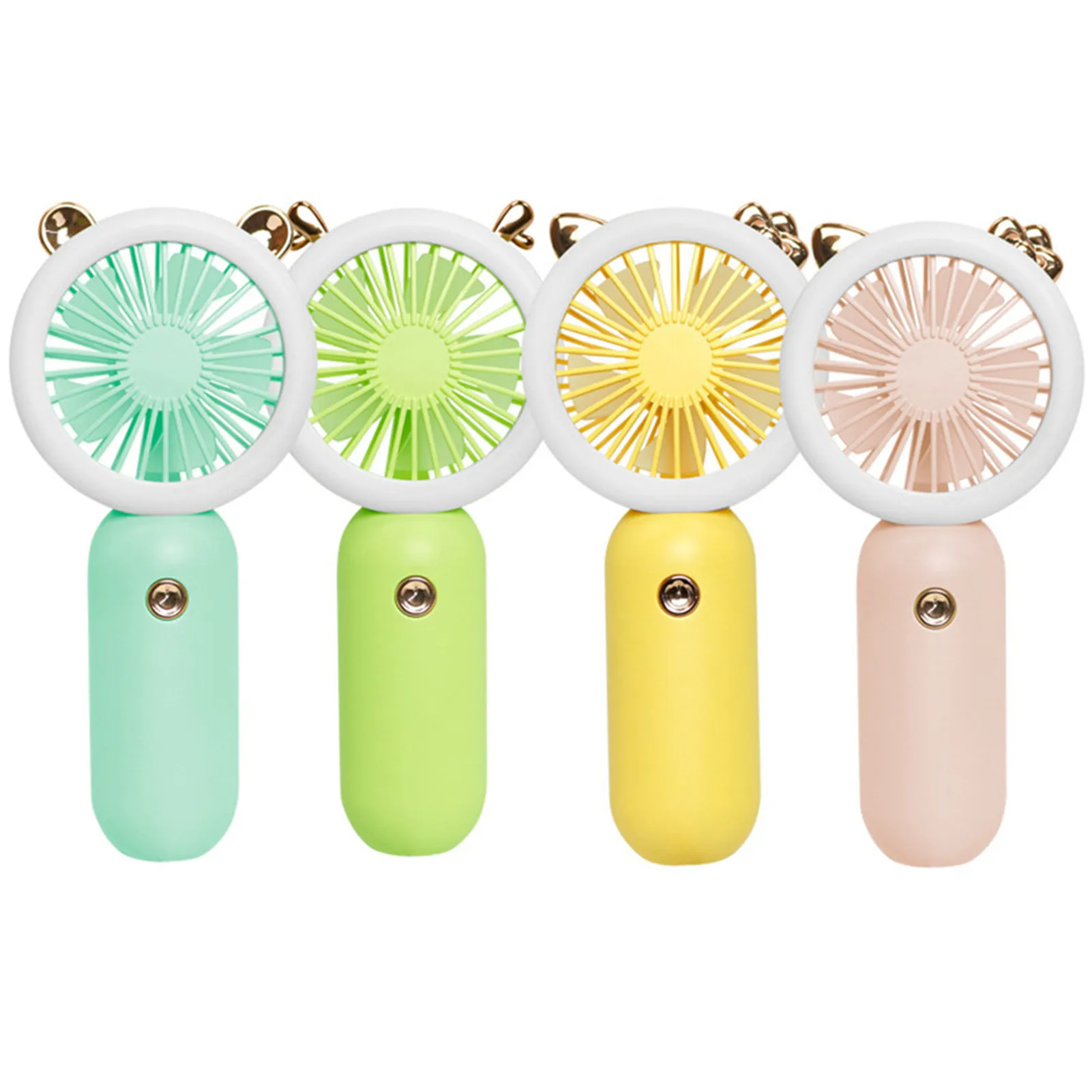 1/2PCS Handheld Fan Portable Usb Charge Refrigerator With Night Light Desktop Fan Refreshing Appliances Lazy Fan 2-speed