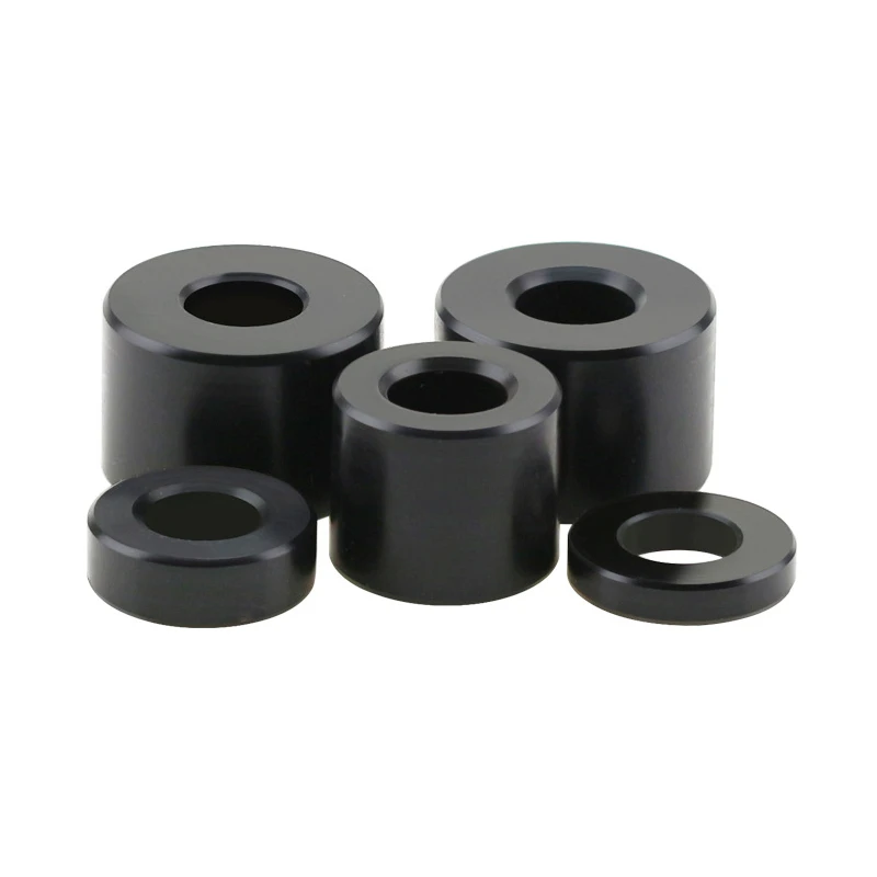Black POM Plastic Spacers Insulated Nylon Bushing & Standoff Kit M3-M10 Unthreaded Sleeve Low Friction Wear-Resistant
