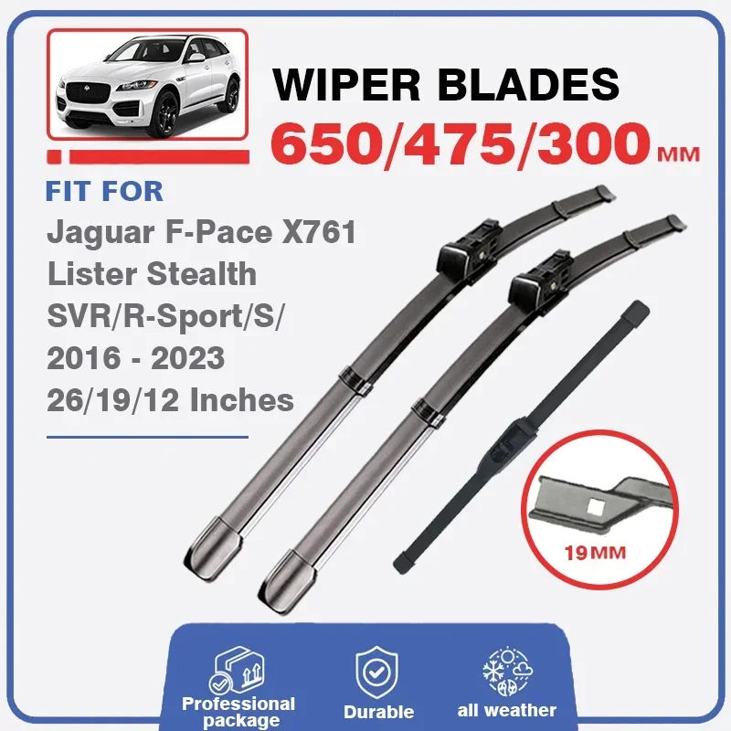 Wiper Blade For Jaguar F Pace X761 SVR Sport S 2016 - 2023 FPace F-Pace LHD RHD Front Rear Windshield Windscreen Brushes Window