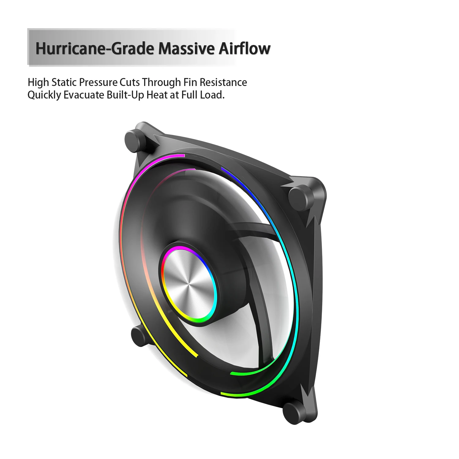 Antec D12 120mm Dual‑Ring ARGB PWM Fan 5V‑3PIN 4PIN Forward & Reverse Blade Silent High Airflow Cooling Fan For PC Water Cooling