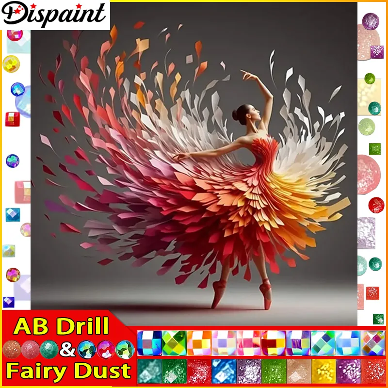 

Dispaint Fairy Dust AB полная алмазная вышивка "Женская живопись" Алмазная картина узоры для вышивки крестом горный хрусталь незавершенный дом