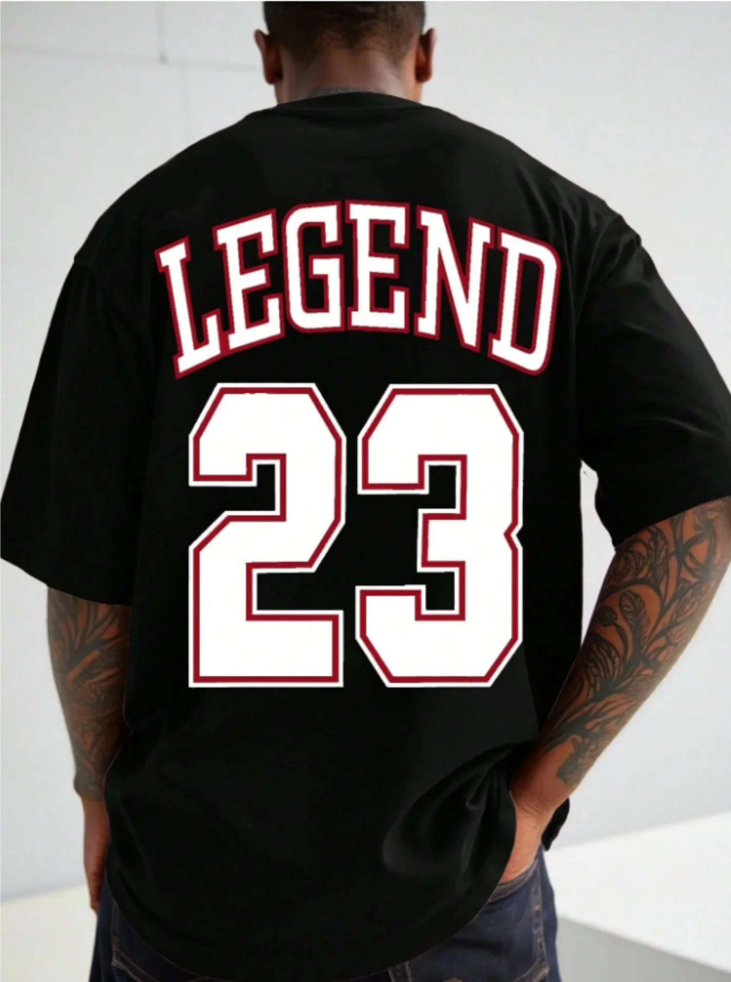 

Summer Fashion Men's T-shirt, 100 Cotton LEGEND 23 Printed T-shirt, Men's Casual and Comfortable Short-sleeved T-shirt