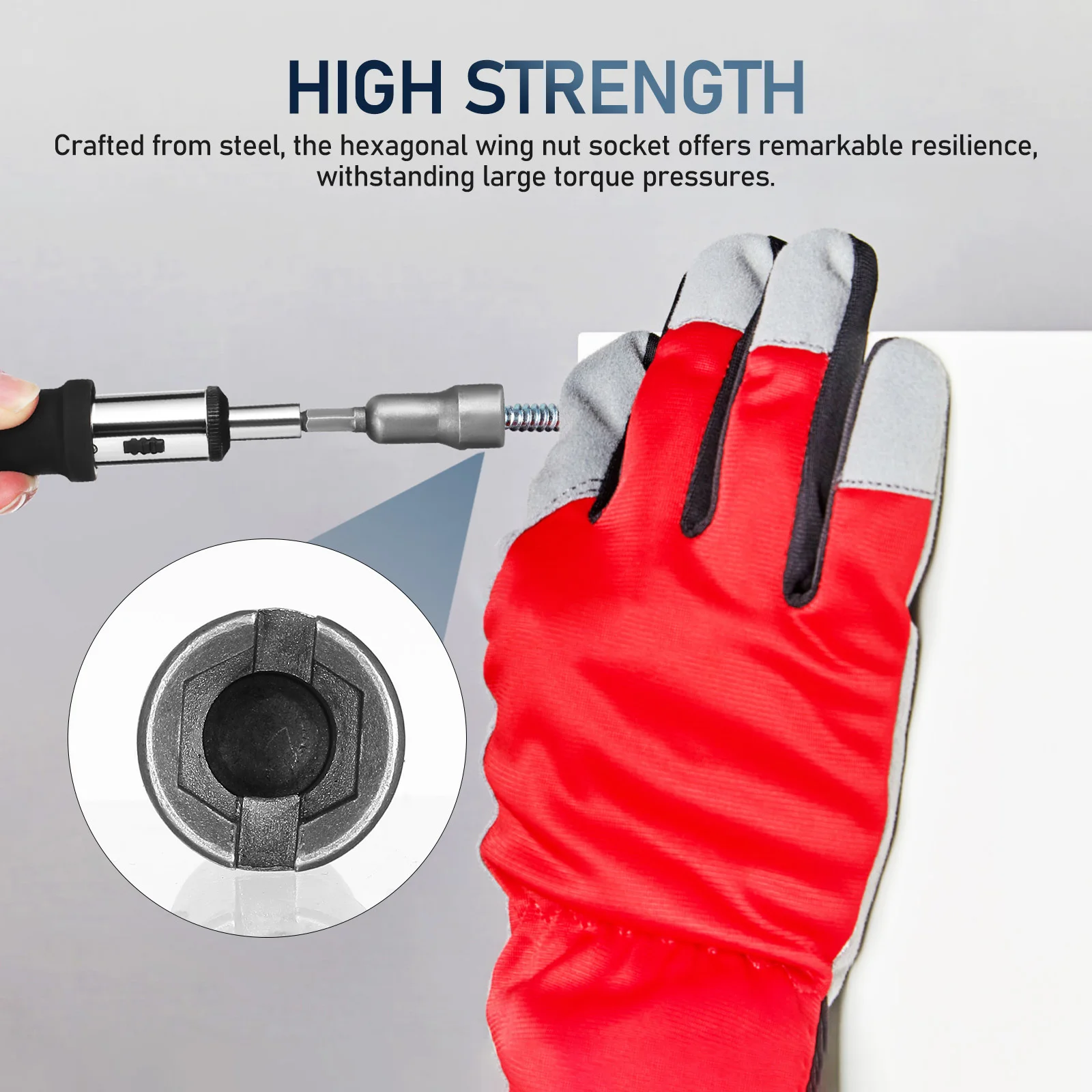 

Electric Screwdriver Socket High Strength Slotted Wing Nut Driver Bit For Power Drill Trailer Jack Repair Hex Shank Socket Tool