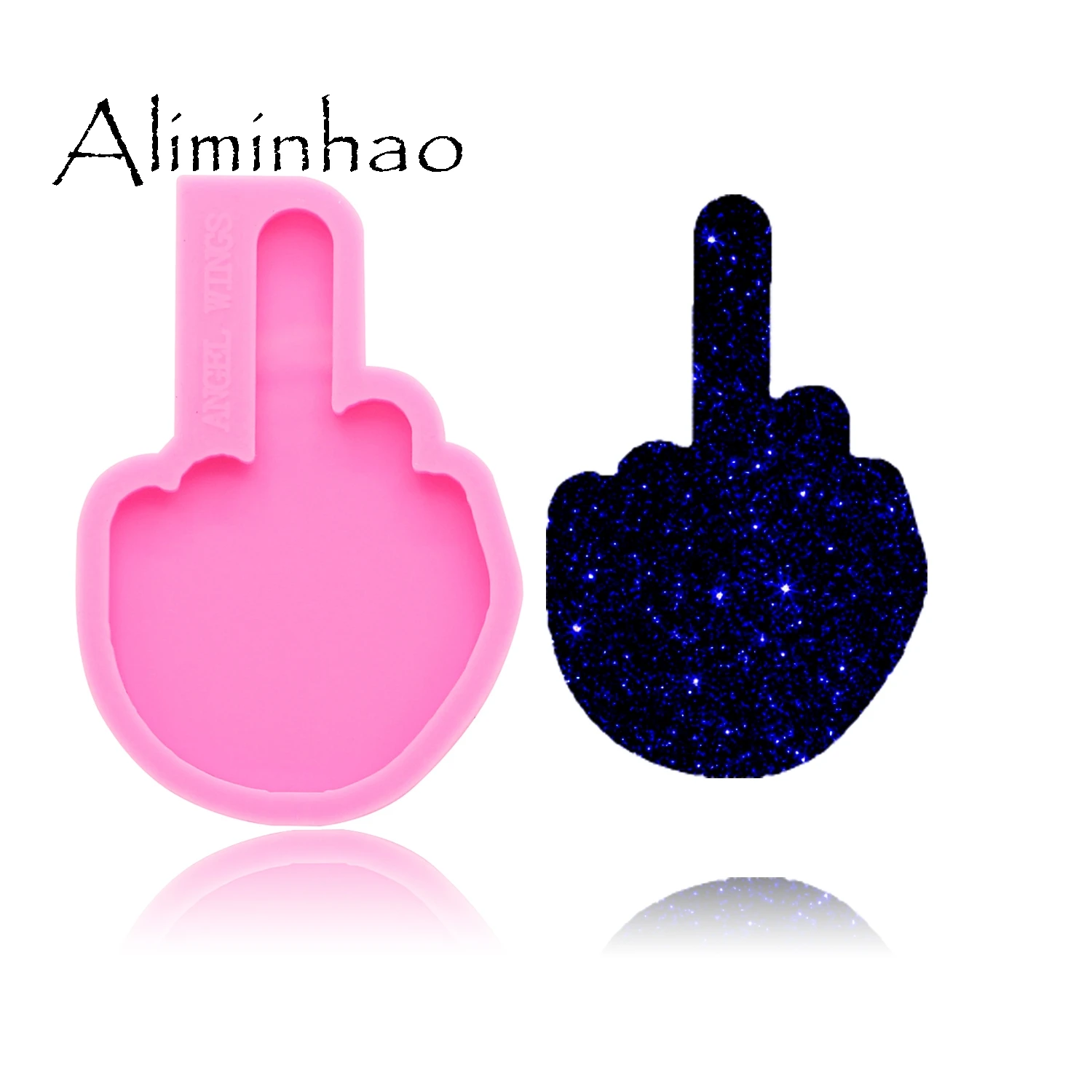 DY0119 Shiny love sign hand Middle finger Silicone Molds DIY Jewelry mold craft keychain epoxy resin Mould Craft