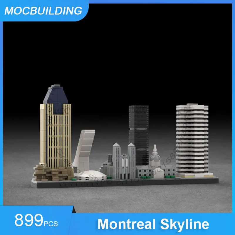 

MOC Building Blocks Montreal Skyline Architecture Display DIY Assemble Bricks City Model Collection Creative Toys Gifts 899PCS
