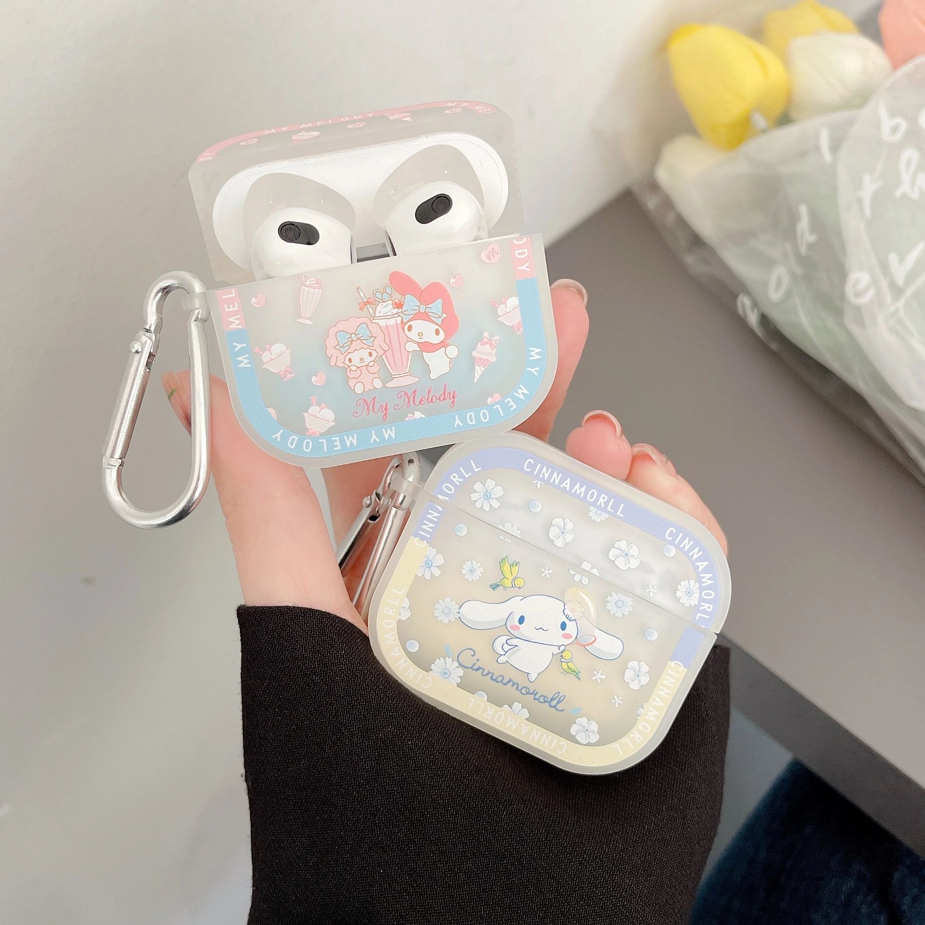 Sanrio Hello Kitty Kuromi My Melody Cinnamoroll custodia per auricolari per Apple AirPods Air Pods 1 2 3 Pro Cute Cover custodia per cuffie