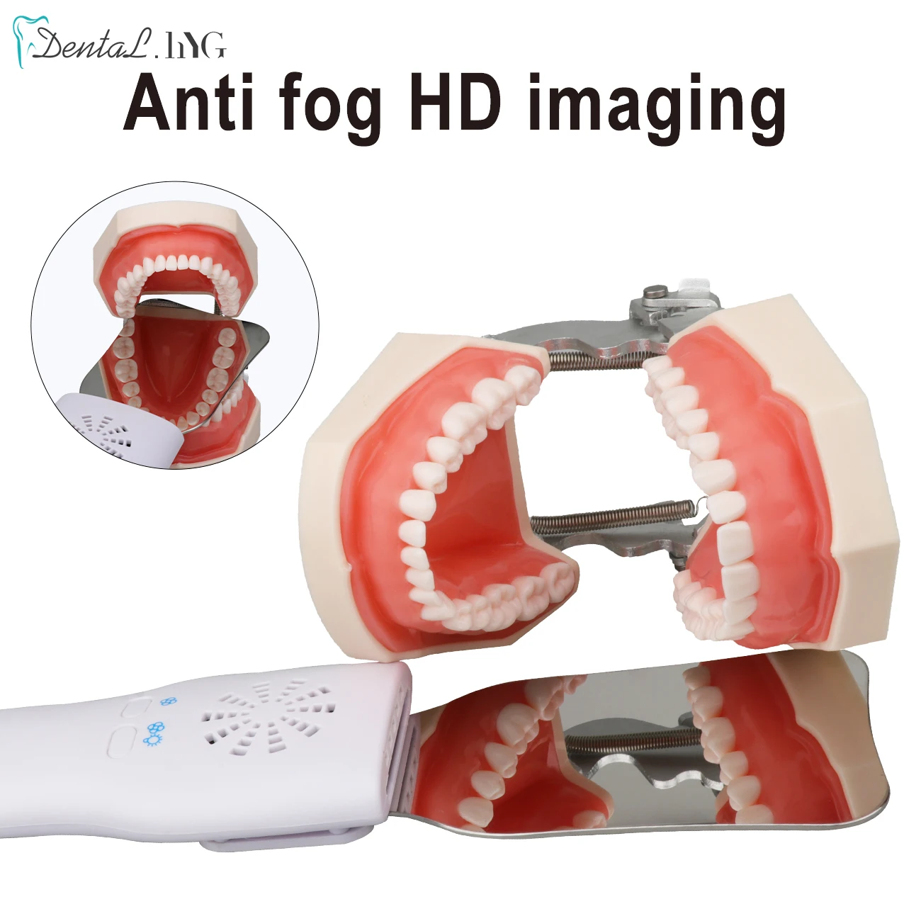 Dental Orthodontic Imaging LED Fog Free Photo Mirror High Hardness Stainless Steel Cavity Obervation Reflector Oral Orthodontic