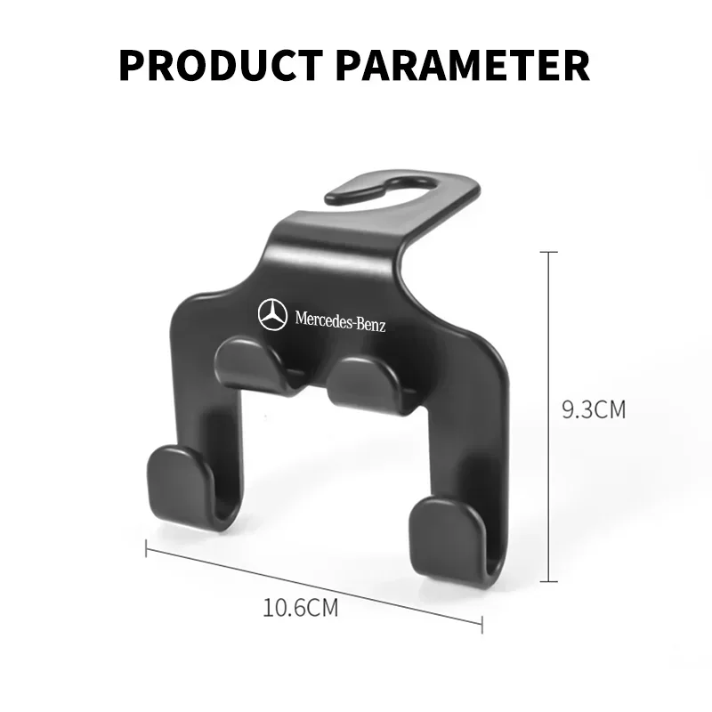 Upgrade Doppel Kopf Haken Auto Hinten Sitz Hängen Halter Innen Haken Für Mercedes Benz B/C/E/S Klasse A Klasse C200L GLC GLK CLA