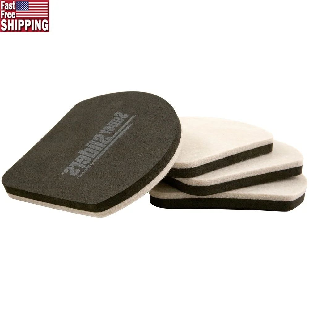

Reusable Furniture Sliders 7 Inch Heavy Duty Felt EVA Foam Protect Surfaces Move Easily 4 Pack Slide Hide Design