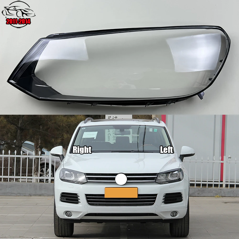 

For Volkswagen VW Touareg 2011 2012 2013 2014 Headlamp Cover Transparent Headlight Lens Plexiglass Replace Original Lampshade