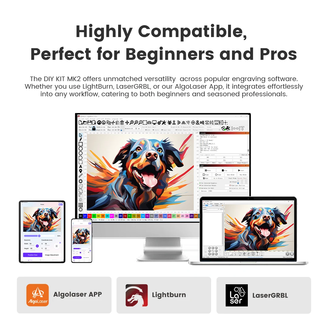 Algolaser 10W Laser Engraver Cutter 3.5”Color Touch Screen For Beginner Wifi Router  Table Woodworking Engraving Cutting Machin