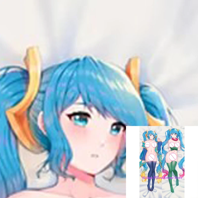 

Dakimakura Anime Pillow Cover Sona Double Sided Print Life-size Halloween Decoration