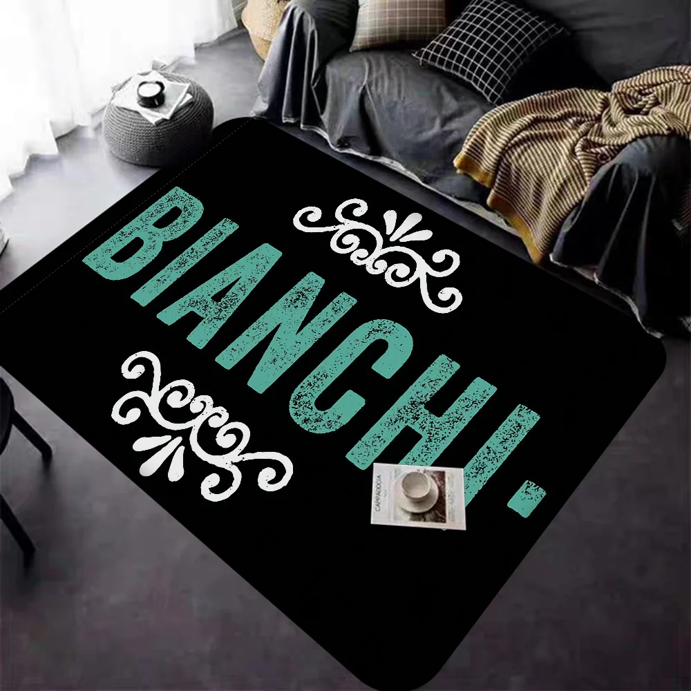 

B-Bianchi Logo Floor Mat Retro Multiple Choice Living Room Kitchen Rug Non-Slip Modern Home Decor