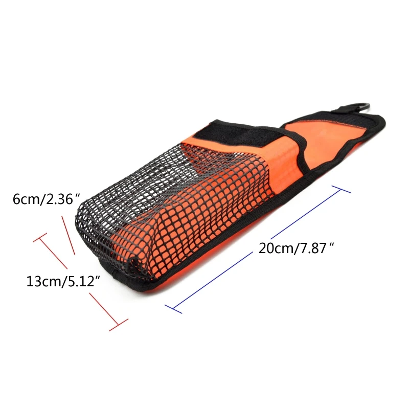 77HC Diving Signal Tub Reel Buoy Storage Mesh Bag Underwater Gear Equipment Holder Carry Outdoor Diving Bag