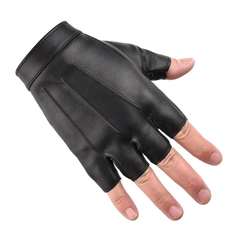 Motorbike Cycling Gloves Men Leather Half Finger Gloves Motorcycle Breathable Women Bicycle Touch Screen Alpine MTB  Fitness