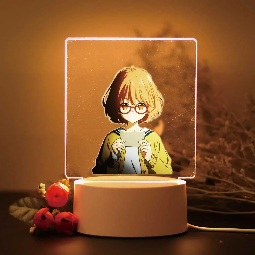 1 pc Funny Beautiful girl Led Night Light Bedroom Manga Anime Figure Night Lights Children Gift