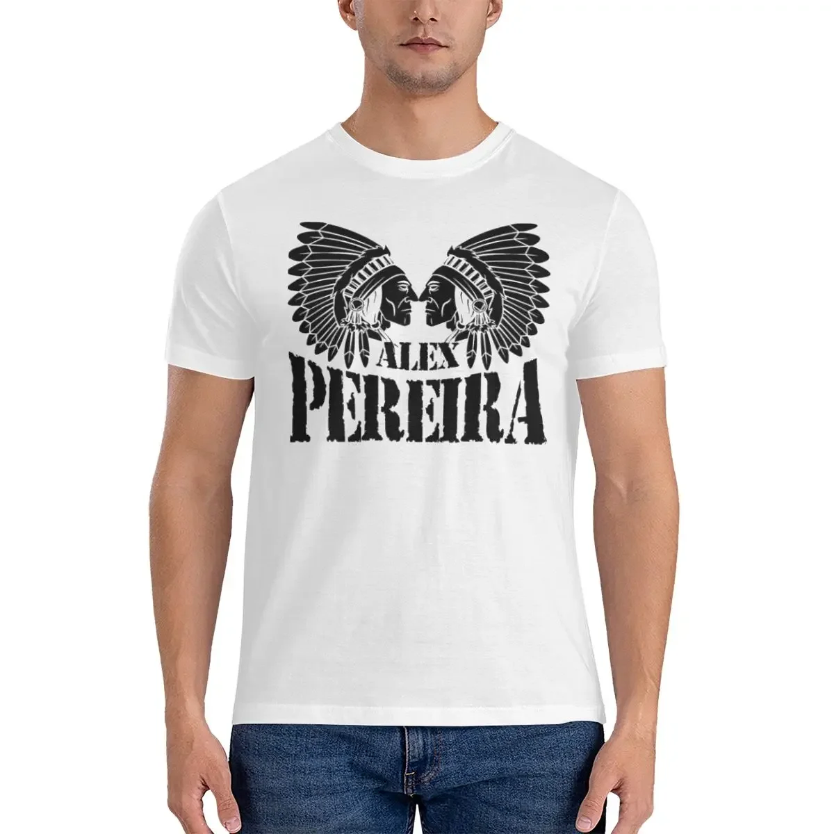 Men ALEX T Shirt Alex Pereira Poatan Fighting Athlete Cotton Clothes Awesome Short Sleeve Crewneck Tees Printed T-Shirt styleman