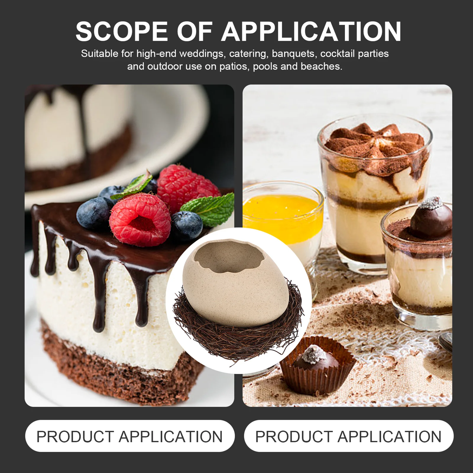 

Shaped Dessert Bowl Household Snack Dish Versatile Noodle Container Cold Drink Barbecue Vibrant Color Dining Options