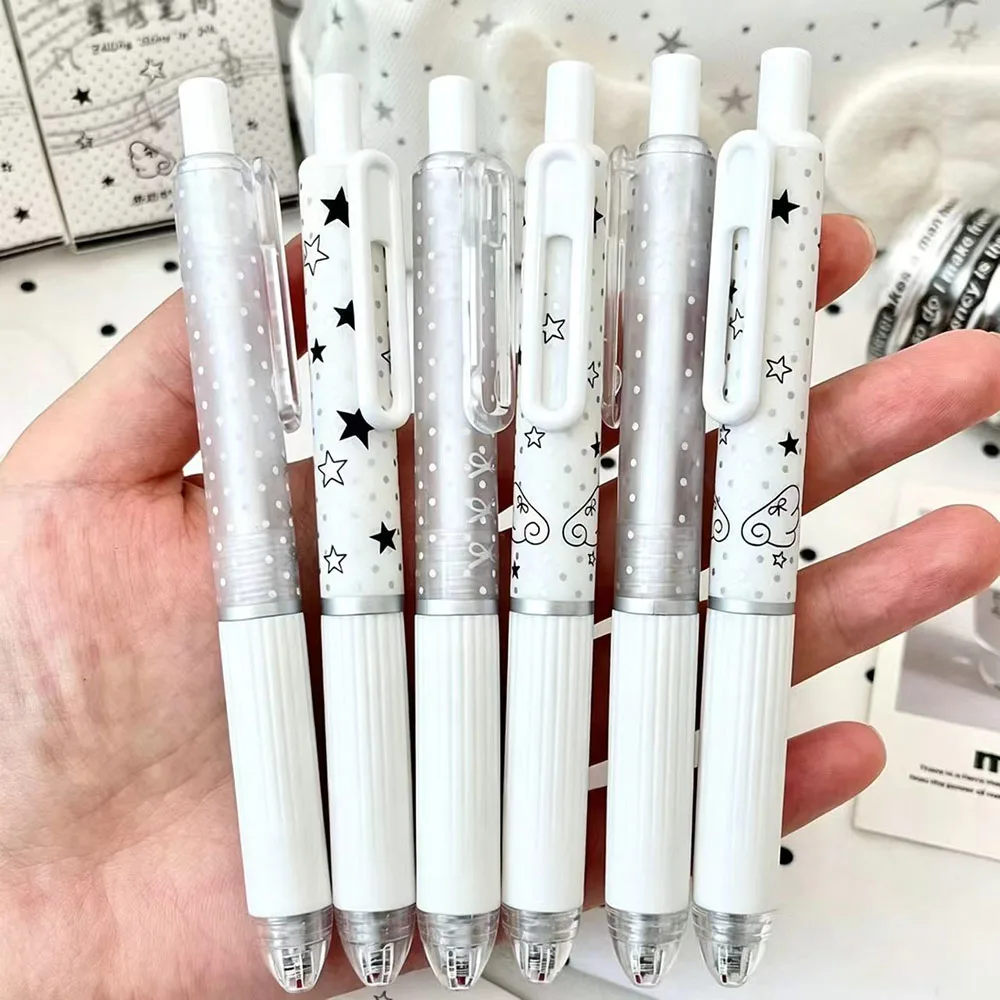 4 Star Pen Series Pressing Pen, Wave Point Element Neutral Pen, Student Speed Drying ST Sharp Black Pen, Soft Grip Handle