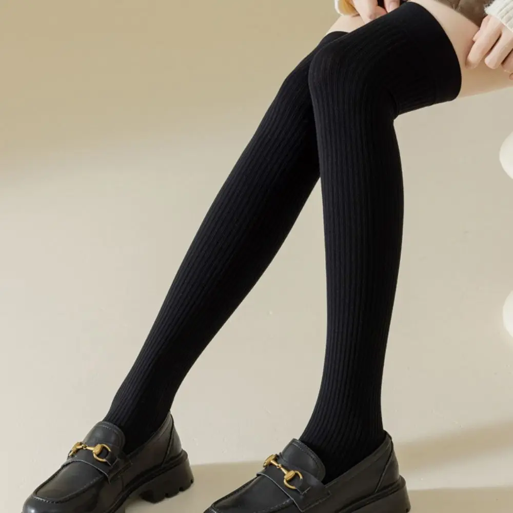 Thick Harajuku Stockings Simple Cotton Soft College Style Stockings Solid Color Mid-calf Casual Stockings Youth
