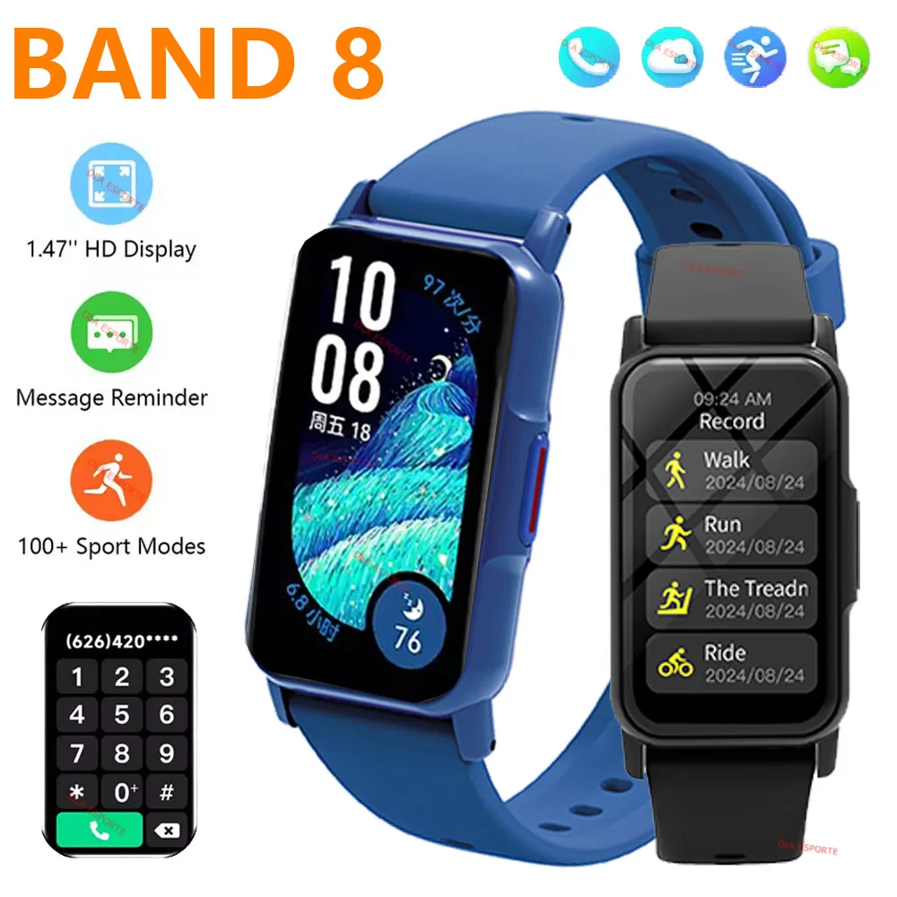 

Смарт-браслет 2025 8, умные часы для мужчин и женщин, смарт-браслет, умные часы, фитнес-трекер, монитор сна, спортивный смарт-браслет для Android IOS