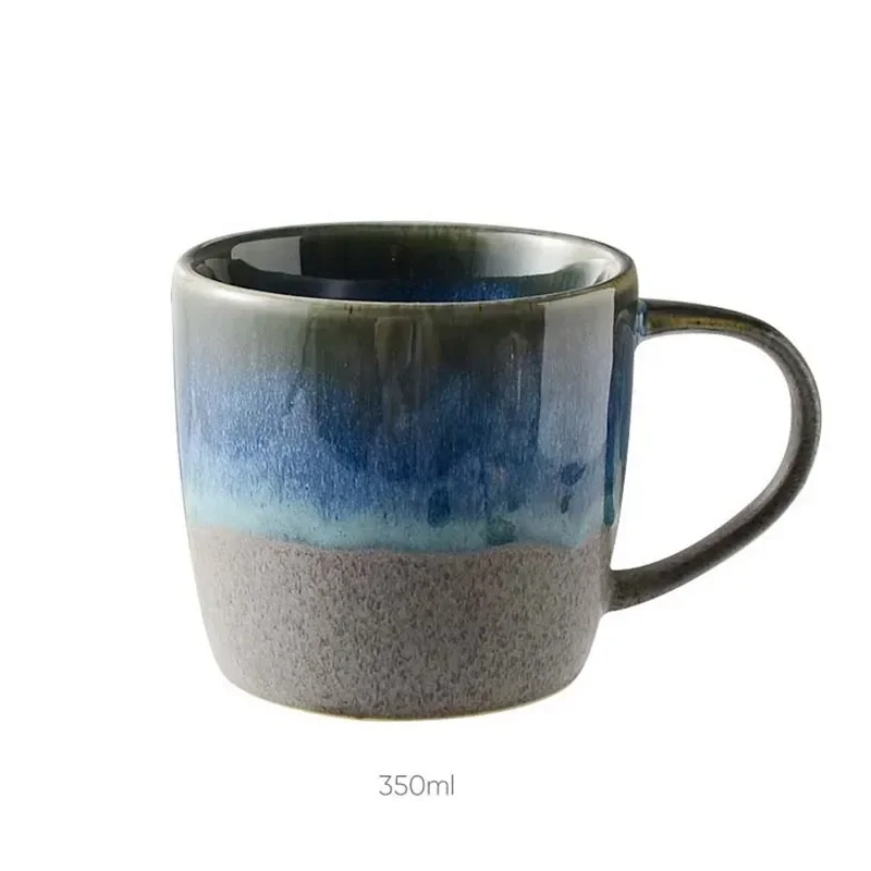 Japanese Creative Ceramic Pottery Mug Kiln Retro Porcelain Drinking Water Cup Milk Coffee Household Cups Breakfast Tea Mugs