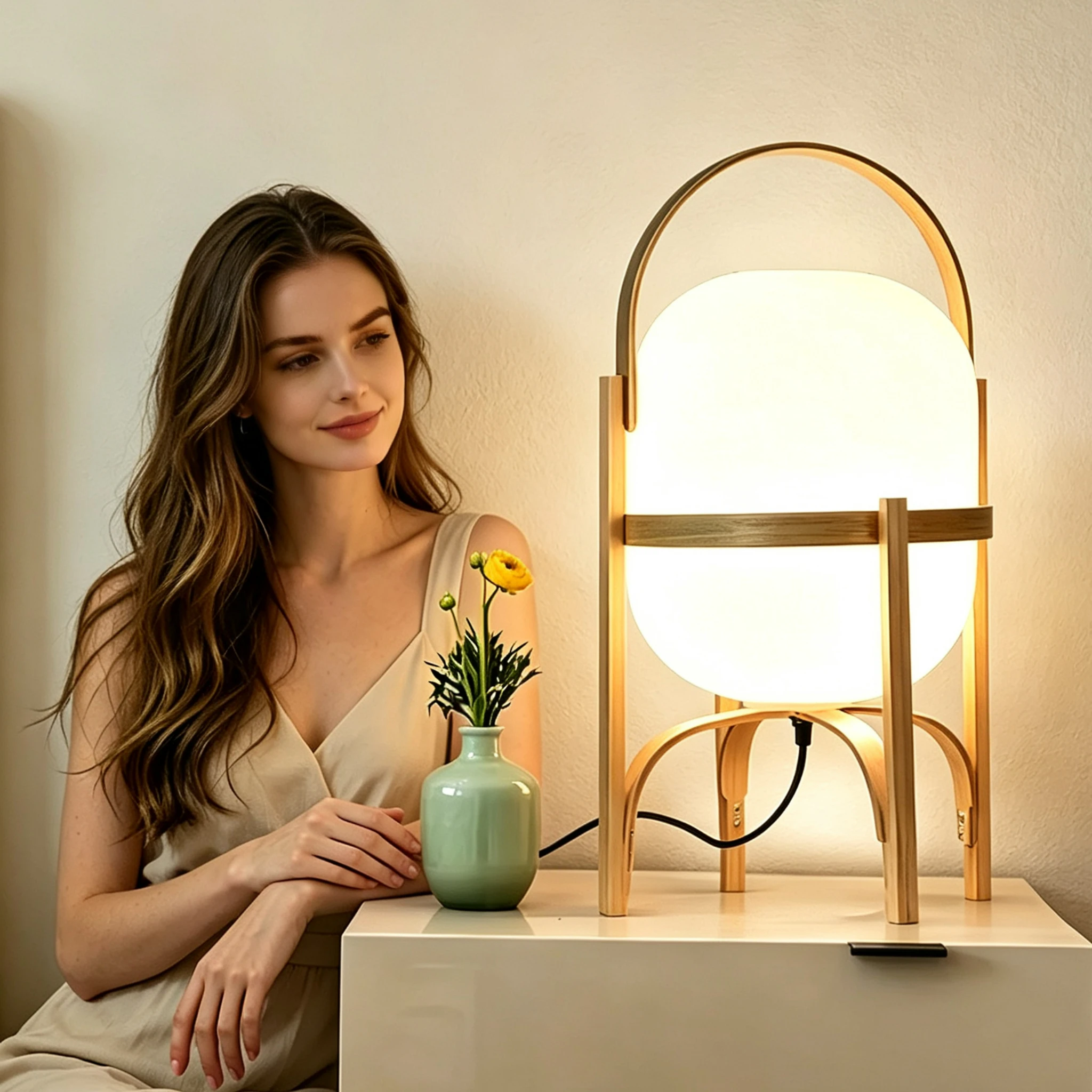 Cole Cestita Floor Lamp Art Modern Simple Led Wood Light Living Room Study Bedroom Bedside Lamp Home Restaurant Decoration Light
