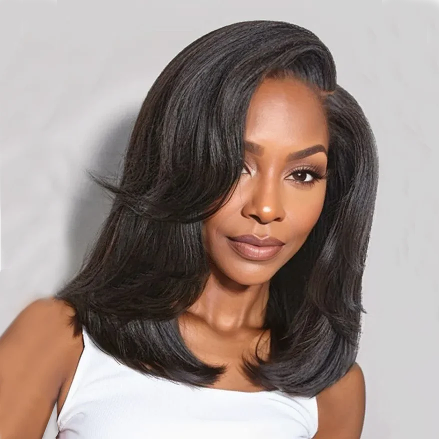 ياكي شعر طبيعي مفرود الباروكات قبل قطع 13x4 HD الدانتيل شعر مستعار أمامي باي باي عقدة 200% كثافة باروكة من شعر طبيعي قبل قطعها مع الطفل #3