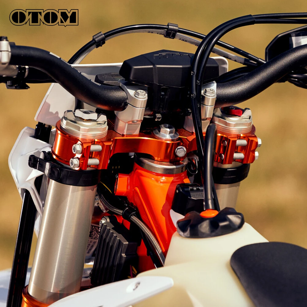 OTOM 4Pcs Motorcycle Headlight Mount Bracket Fork Ear Chopper Headlamp Holder Clamp Adjustable Fixing Strips 78108003000 For KTM