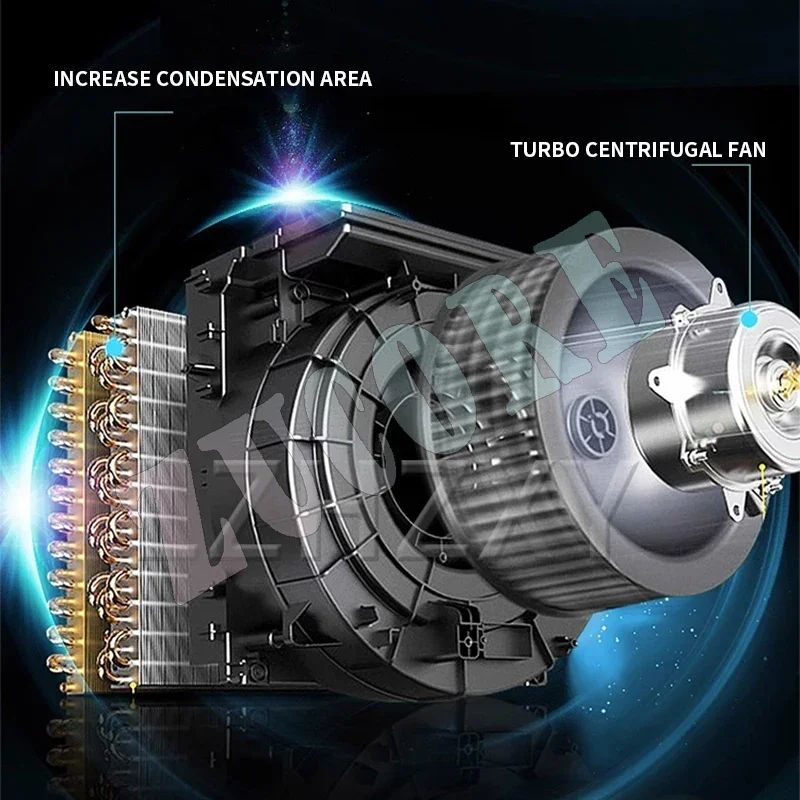 60L/D Luftentfeuchter Industrie 700W Luftentfeuchter Keller Lager Werkstatt Feuchtigkeitsabsorber 7L Wassertank