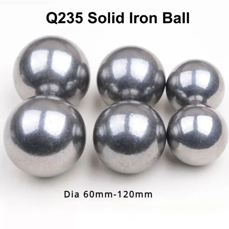 1Pcs High Quality Solid Q235 Iron Ball Dia 30/32/35/38/40/42/45/50/60/70mm No quenching Smooth Iron Beads