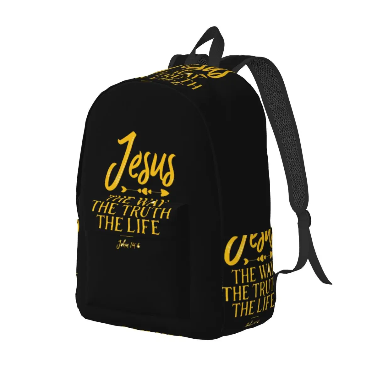

John Jesus The Way Truth And Life Backpack Daypack Large Capacity Children BookBag School Bag Shoulder Bags for Boys Girls