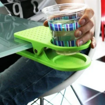 Creative large table edge water cup holder, plastic cup holder, office table edge clip type cup holder, large clip.