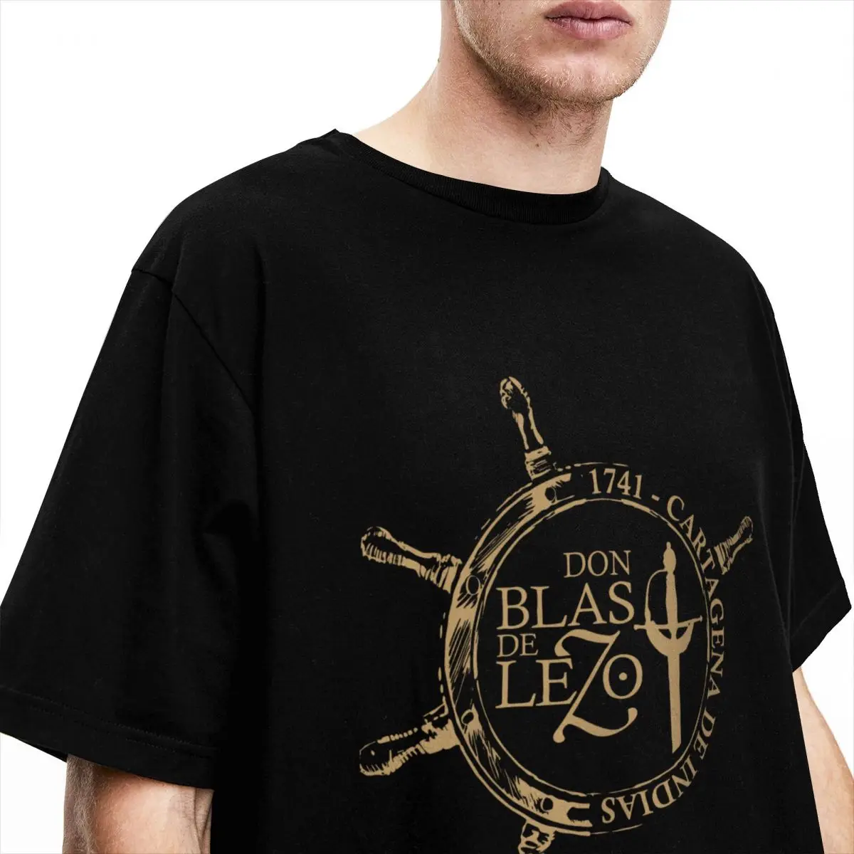 Men T-Shirt Blas De Lezo Fun Cotton Tee Shirt Short Sleeve Site of Cartagena de Indias 1741 T Shirt O Neck Clothes Gift Idea